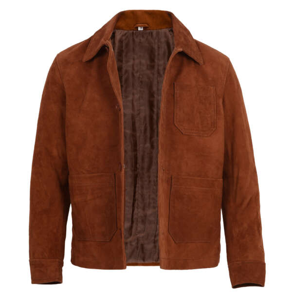 Brown Suede Leather Jacket
