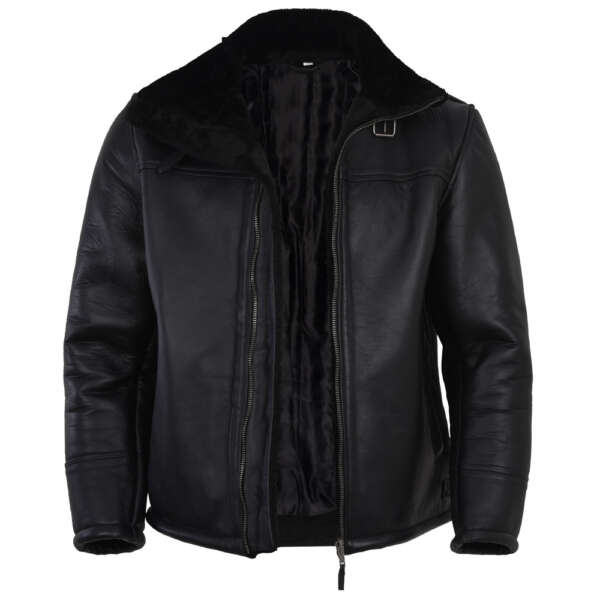 black leather jacket - Image 2