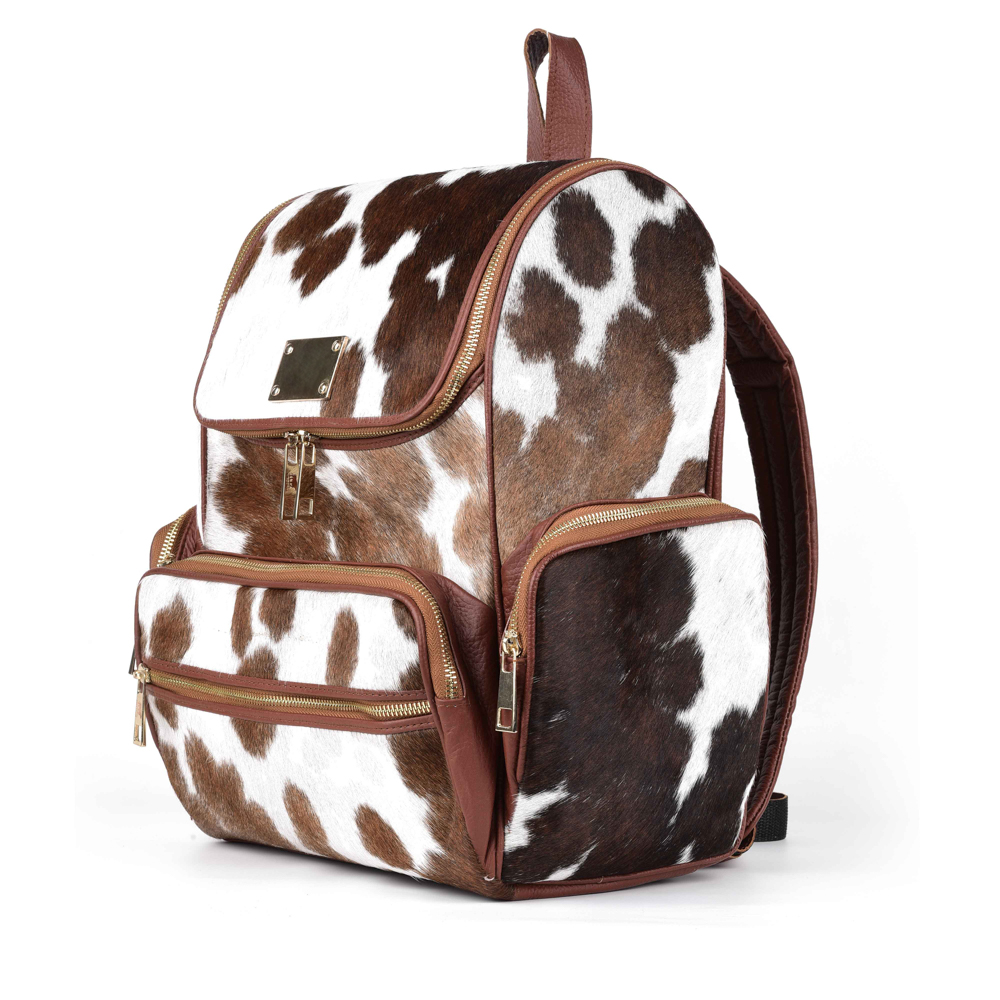 cowhide leather backpack