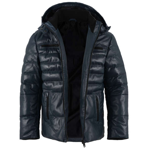 Leather Puffer Jacket - Image 2