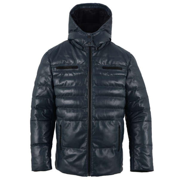 Leather Puffer Jacket