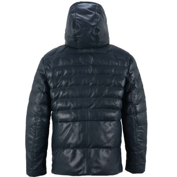Leather Puffer Jacket - Image 5