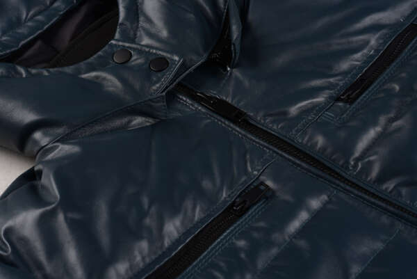 Leather Puffer Jacket - Image 6
